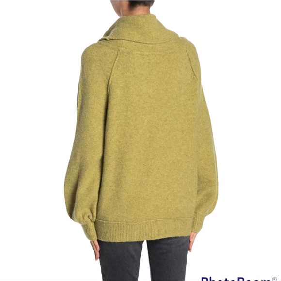 Free People Echo Beach Pullover Green Heather - Picture 4 of 5